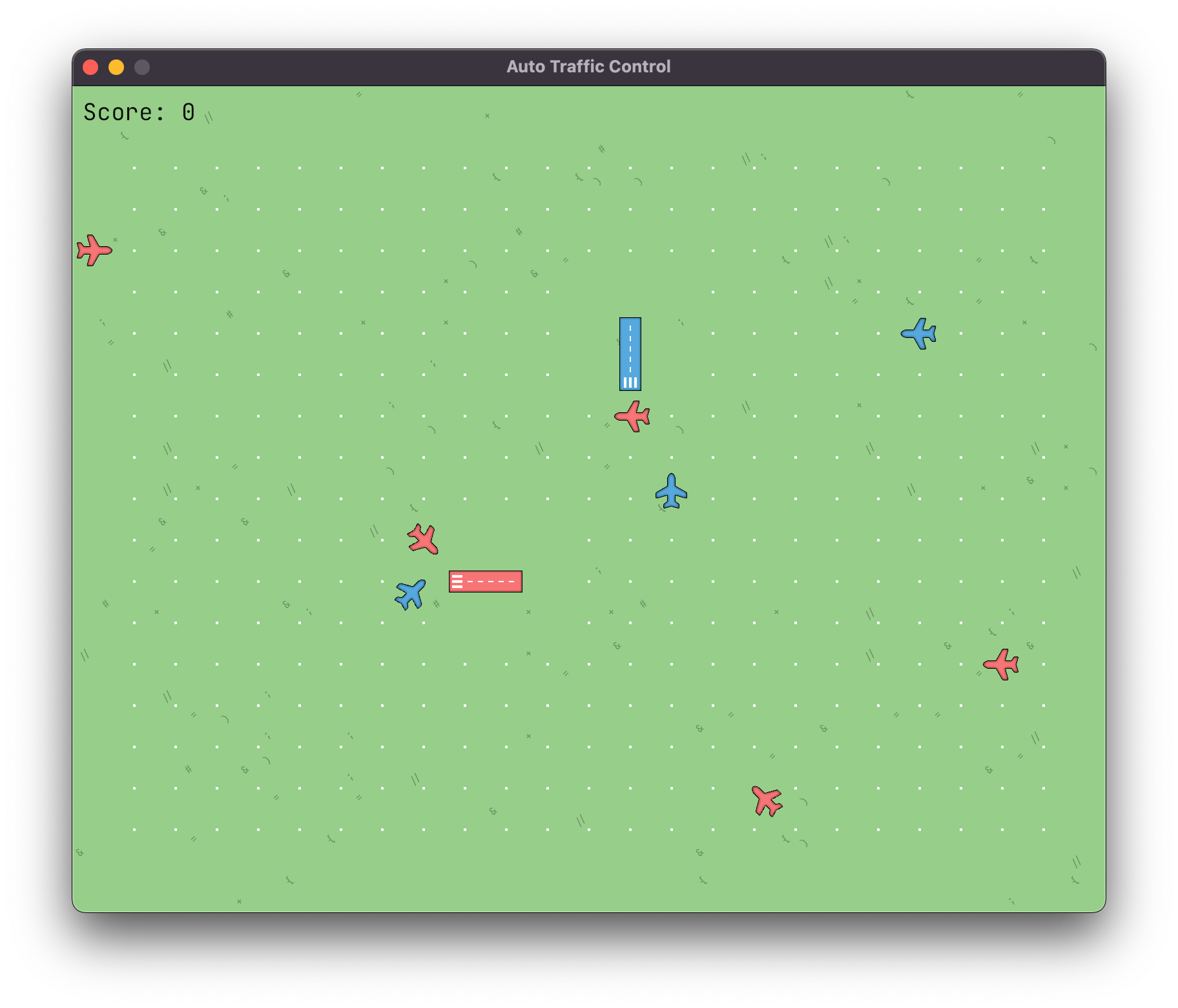 Screenshot of version 0.2.0 of the game Auto Traffic Control